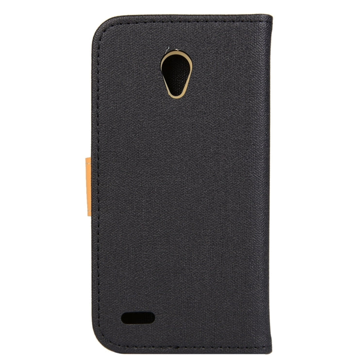 Denim Texture Horizontal Flip Solid Color Leather Case with Holder & Card Slots & Wallet for Vodafone Smart Prime 6