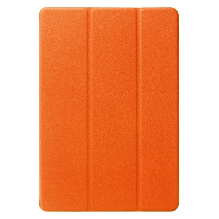 Stone Texture Solid Color Leather Case with Three-Folding Holder for Huawei MediaPad 10 FHD