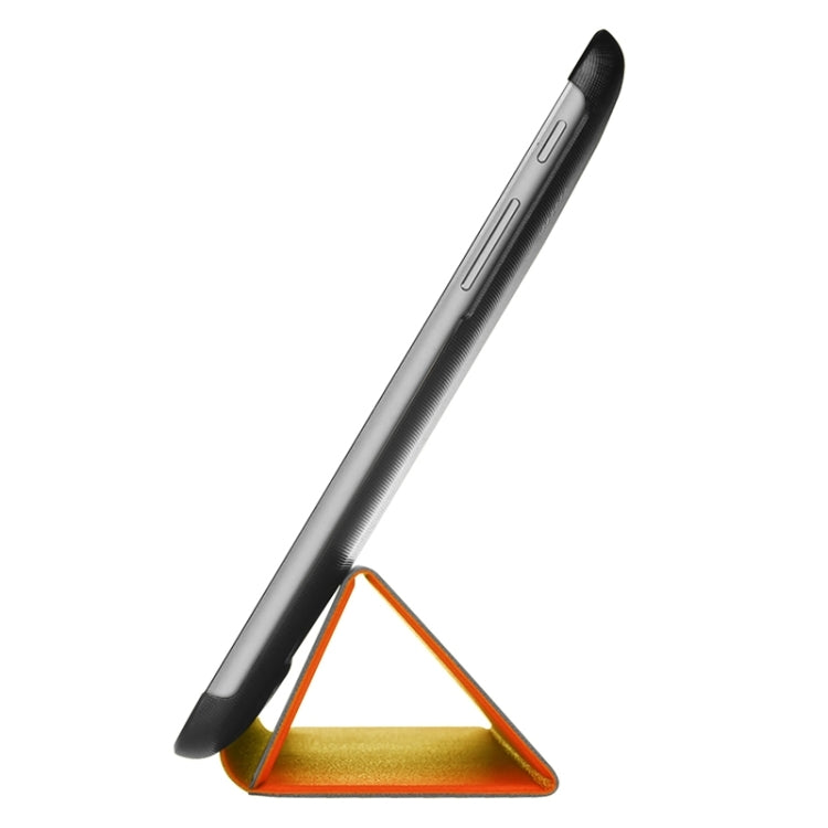 Stone Texture Solid Color Leather Case with Three-Folding Holder for Huawei MediaPad 10 FHD