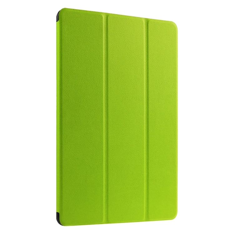 Stone Texture Solid Color Leather Case with Three-Folding Holder for Huawei MediaPad 10 FHD