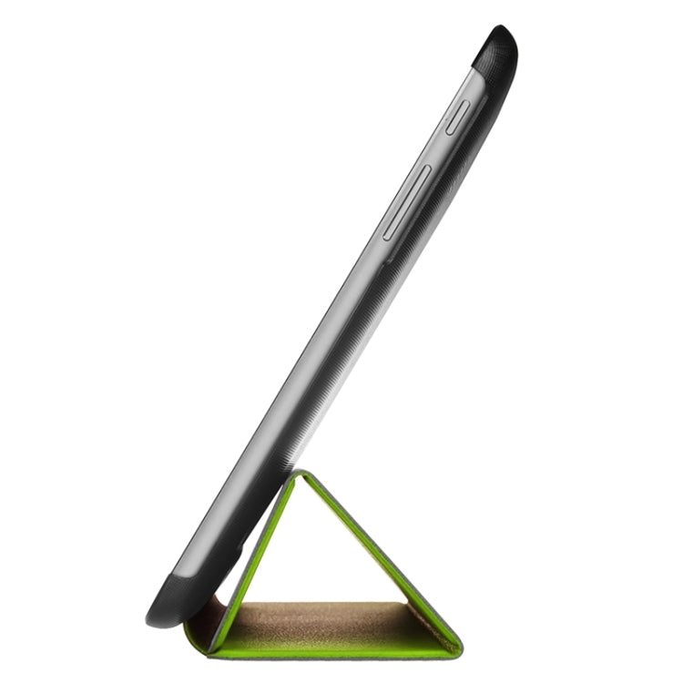 Stone Texture Solid Color Leather Case with Three-Folding Holder for Huawei MediaPad 10 FHD