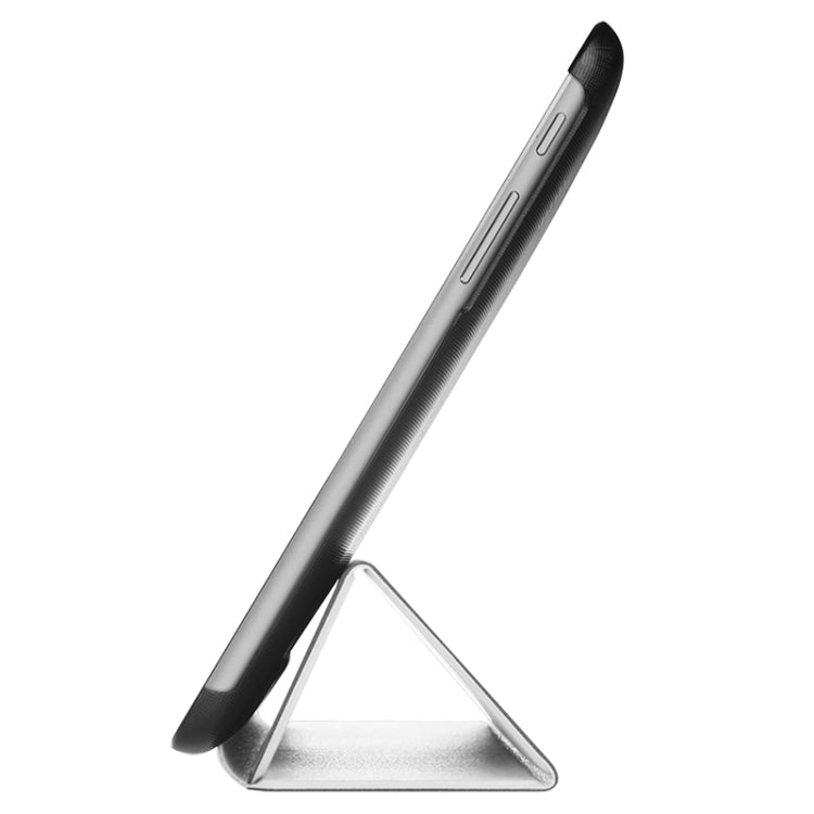 Stone Texture Solid Color Leather Case with Three-Folding Holder for Huawei MediaPad 10 FHD