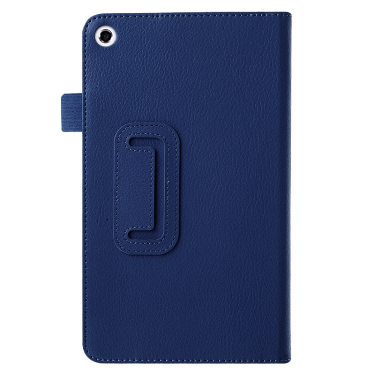 Litchi Texture Solid Color Leather Case with Holder for Huawei MediaPad M1 / S8-301W