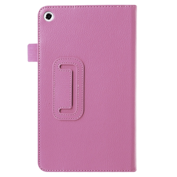 Litchi Texture Solid Color Leather Case with Holder for Huawei MediaPad M1 / S8-301W