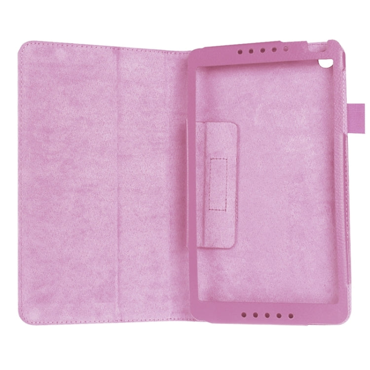 Litchi Texture Solid Color Leather Case with Holder for Huawei MediaPad M1 / S8-301W