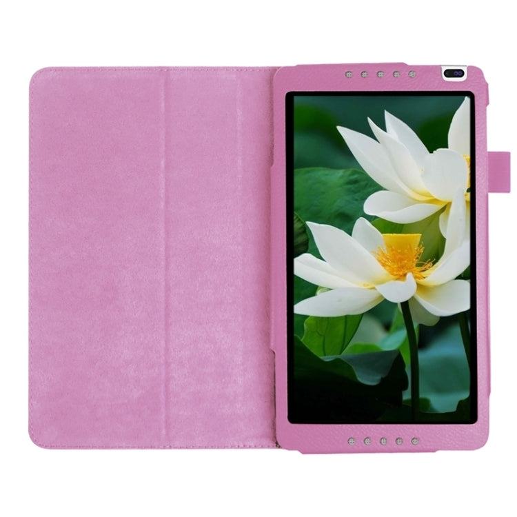 Litchi Texture Solid Color Leather Case with Holder for Huawei MediaPad M1 / S8-301W