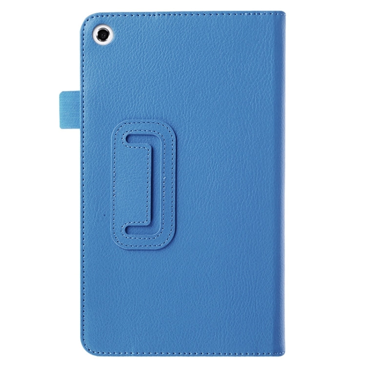 Litchi Texture Solid Color Leather Case with Holder for Huawei MediaPad M1 / S8-301W