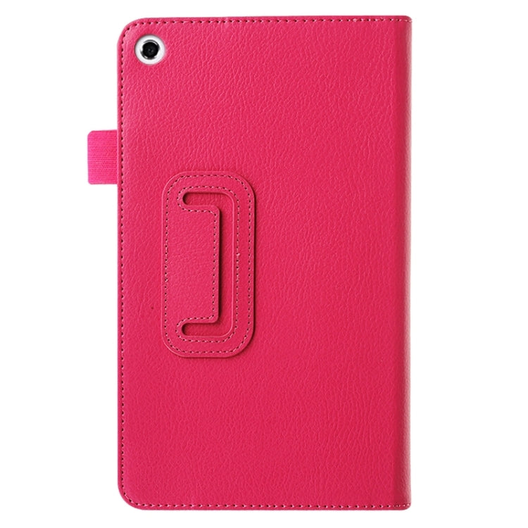 Litchi Texture Solid Color Leather Case with Holder for Huawei MediaPad M1 / S8-301W