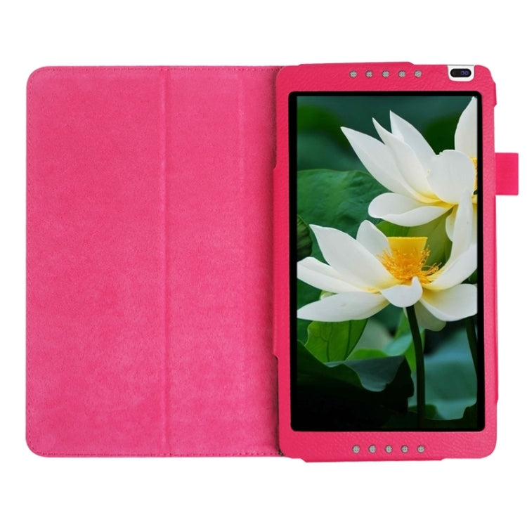 Litchi Texture Solid Color Leather Case with Holder for Huawei MediaPad M1 / S8-301W