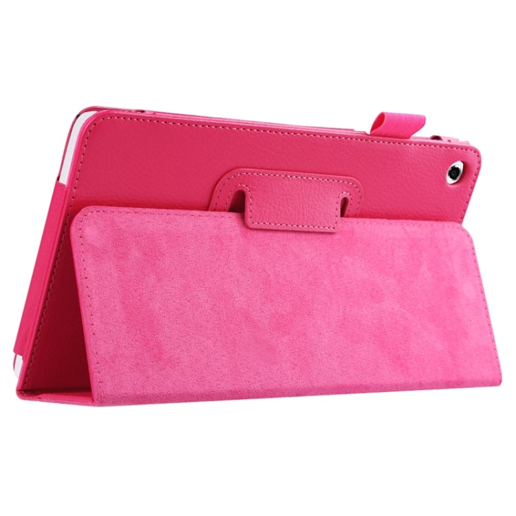 Litchi Texture Solid Color Leather Case with Holder for Huawei MediaPad M1 / S8-301W