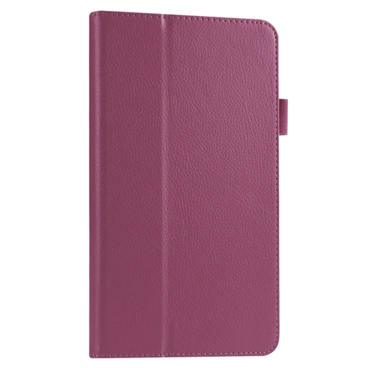 Litchi Texture Solid Color Leather Case with Holder for Huawei MediaPad M1 / S8-301W