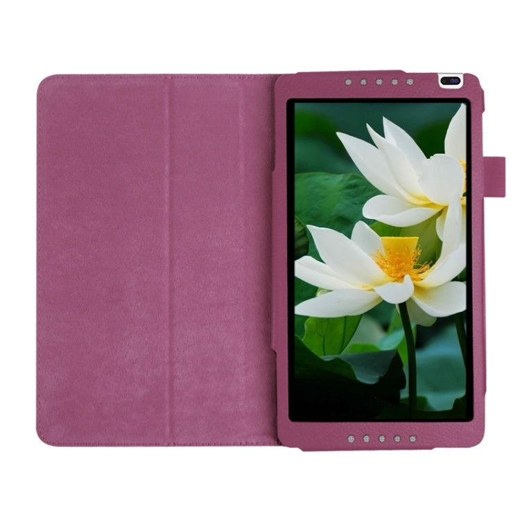 Litchi Texture Solid Color Leather Case with Holder for Huawei MediaPad M1 / S8-301W