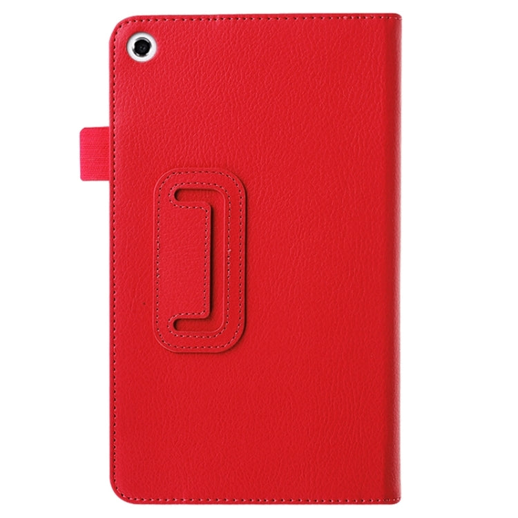 Litchi Texture Solid Color Leather Case with Holder for Huawei MediaPad M1 / S8-301W