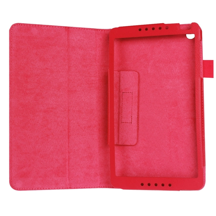 Litchi Texture Solid Color Leather Case with Holder for Huawei MediaPad M1 / S8-301W