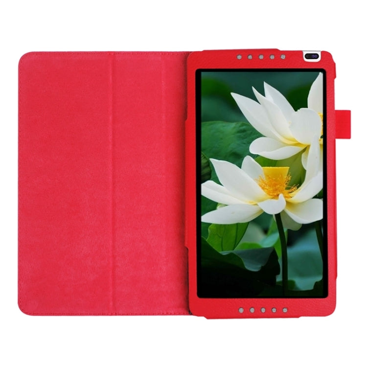 Litchi Texture Solid Color Leather Case with Holder for Huawei MediaPad M1 / S8-301W