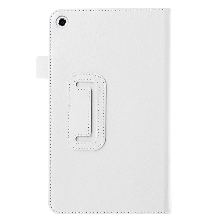Litchi Texture Solid Color Leather Case with Holder for Huawei MediaPad M1 / S8-301W