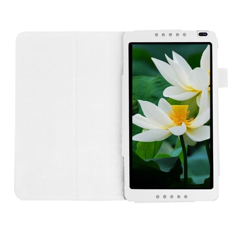 Litchi Texture Solid Color Leather Case with Holder for Huawei MediaPad M1 / S8-301W