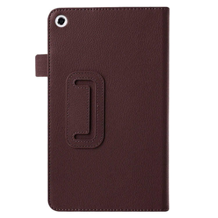 Litchi Texture Solid Color Leather Case with Holder for Huawei MediaPad M1 / S8-301W