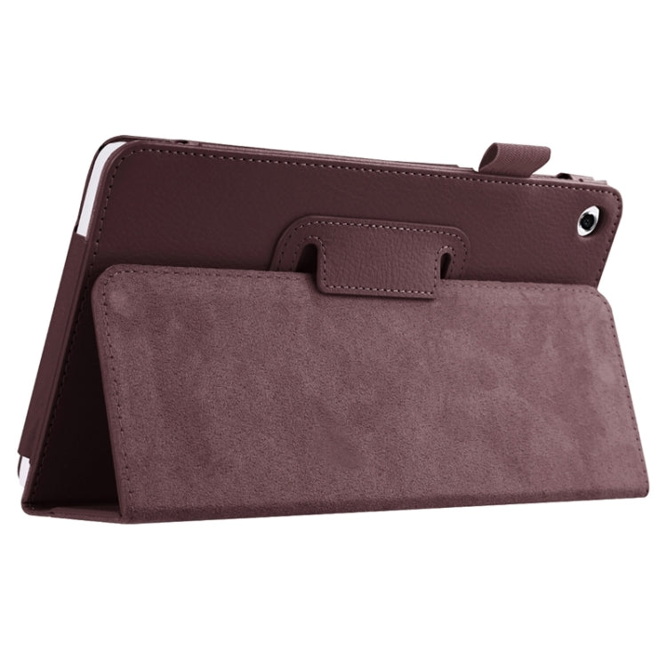 Litchi Texture Solid Color Leather Case with Holder for Huawei MediaPad M1 / S8-301W