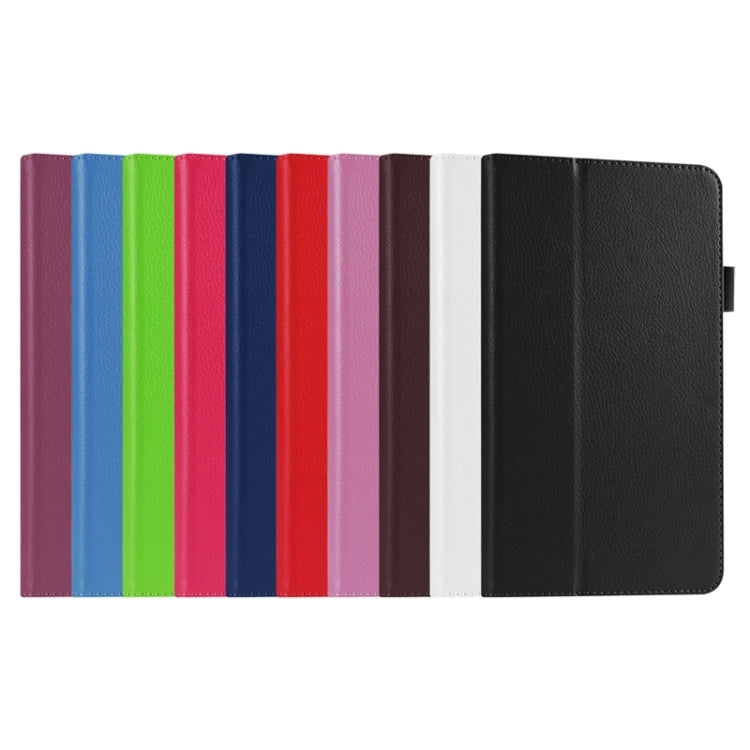 Litchi Texture Solid Color Leather Case with Holder for Huawei MediaPad M1 / S8-301W