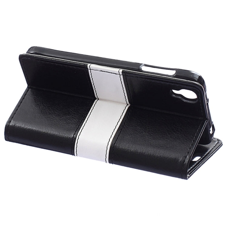 4.7 Inch Crystal Texture Horizontal Flip Colorblock Leather Case with Holder & Card Slot & Wallet for Alcatel TCL IDOL 3