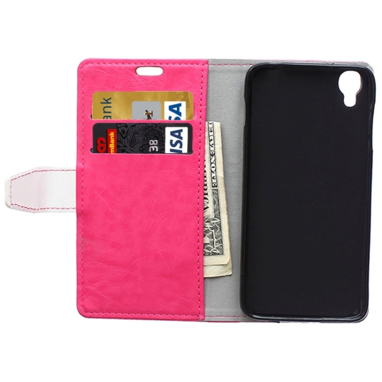 5.5 Inch Crystal Texture Horizontal Flip Colorblock Leather Case with Holder & Card Slot & Wallet for Alcatel TCL IDOL 3