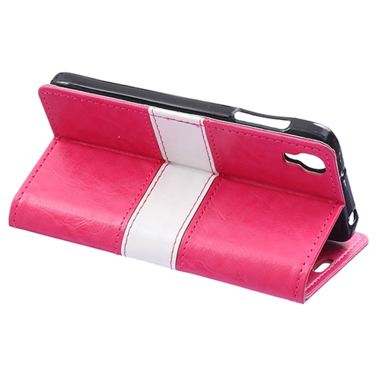 5.5 Inch Crystal Texture Horizontal Flip Colorblock Leather Case with Holder & Card Slot & Wallet for Alcatel TCL IDOL 3