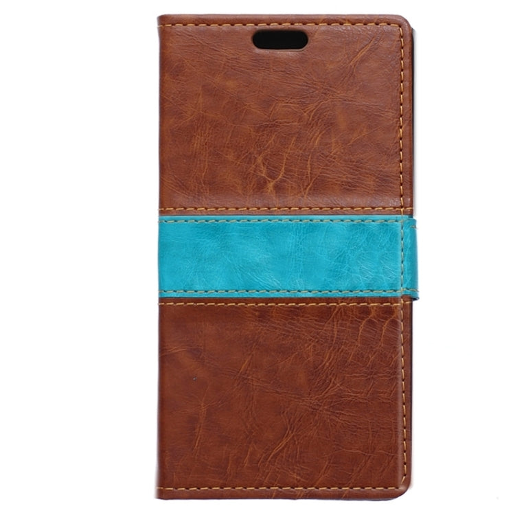 5.5 Inch Crystal Texture Horizontal Flip Colorblock Leather Case with Holder & Card Slot & Wallet for Alcatel TCL IDOL 3