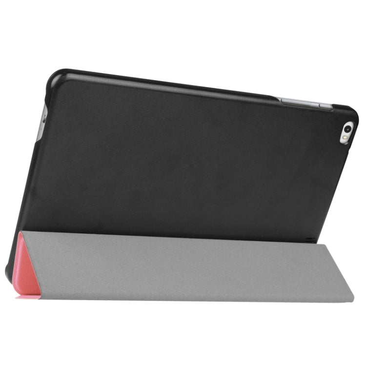 9.6 Inch Karst Texture Horizontal Flip Solid Color Leather Case with Three-Folding Holder for Huawei Honor Play Note 9.6