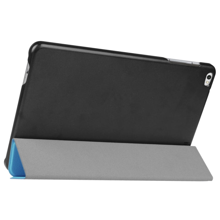 9.6 Inch Karst Texture Horizontal Flip Solid Color Leather Case with Three-Folding Holder for Huawei Honor Play Note 9.6