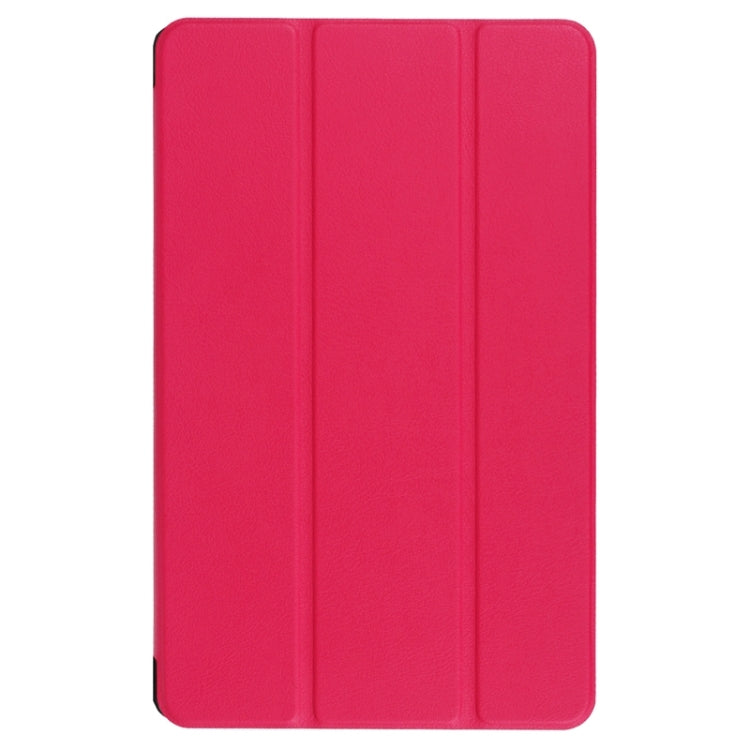 9.6 Inch Karst Texture Horizontal Flip Solid Color Leather Case with Three-Folding Holder for Huawei Honor Play Note 9.6