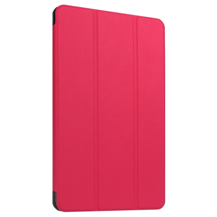 9.6 Inch Karst Texture Horizontal Flip Solid Color Leather Case with Three-Folding Holder for Huawei Honor Play Note 9.6