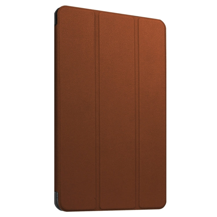 9.6 Inch Karst Texture Horizontal Flip Solid Color Leather Case with Three-Folding Holder for Huawei Honor Play Note 9.6