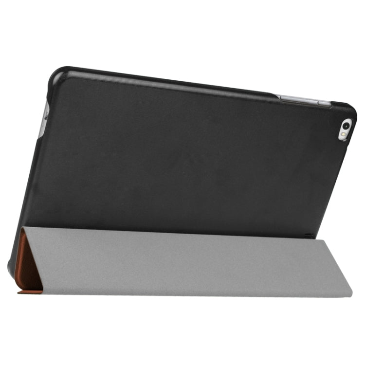 9.6 Inch Karst Texture Horizontal Flip Solid Color Leather Case with Three-Folding Holder for Huawei Honor Play Note 9.6