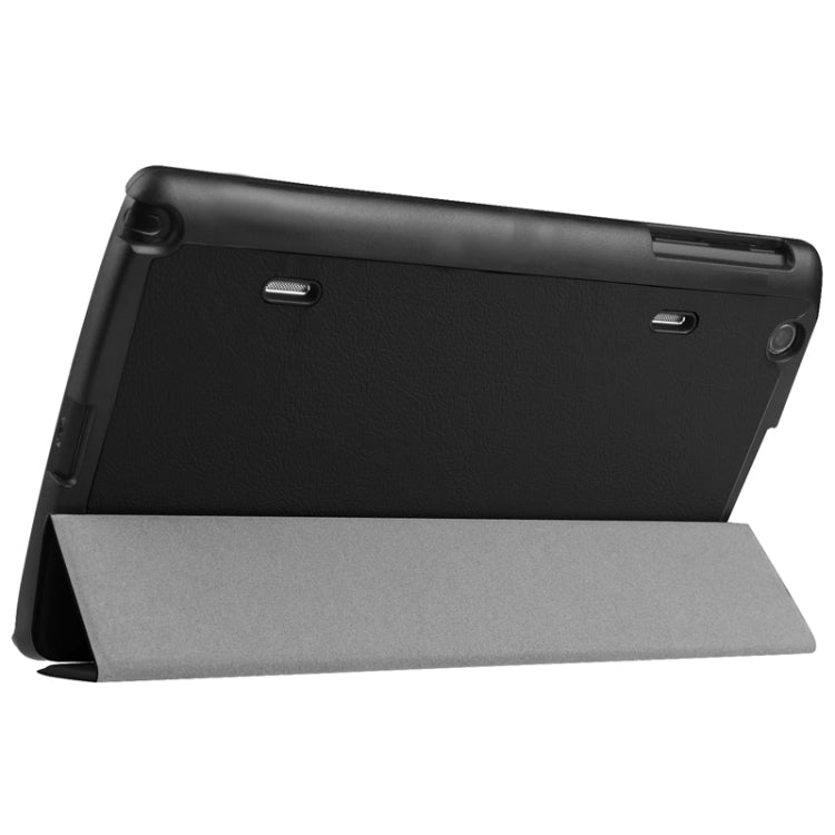 8.3 Inch Karst Texture Horizontal Flip Solid Color Leather Case with Three-Folding Holder for LG G Pad X8.3