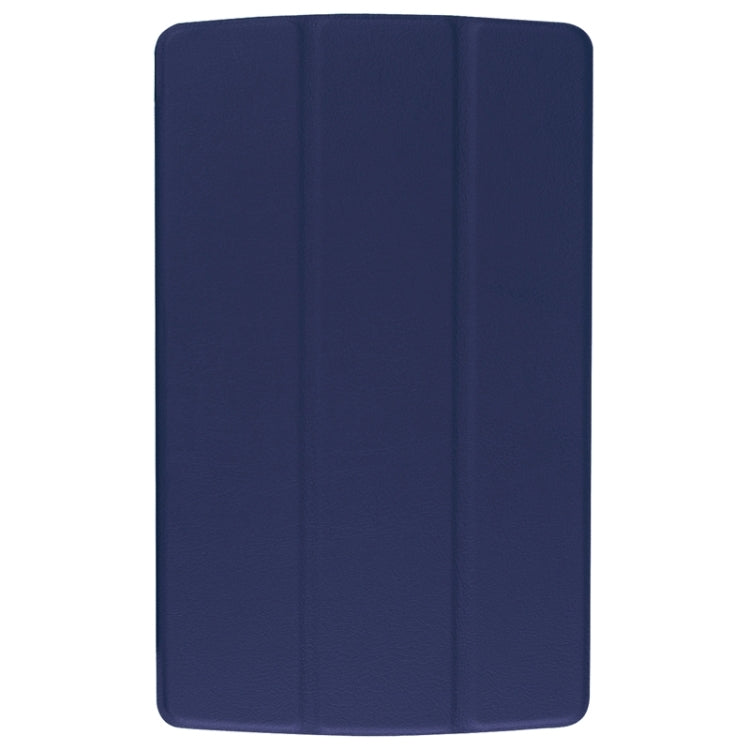 8.3 Inch Karst Texture Horizontal Flip Solid Color Leather Case with Three-Folding Holder for LG G Pad X8.3