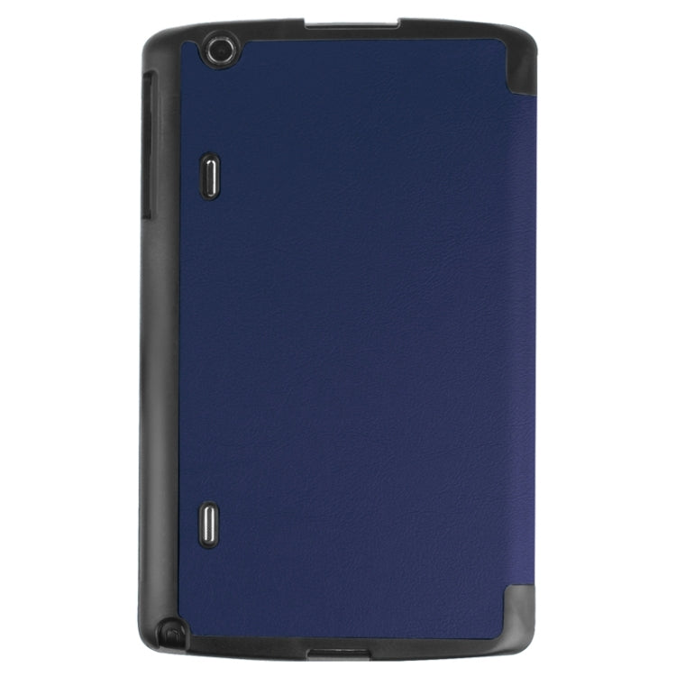 8.3 Inch Karst Texture Horizontal Flip Solid Color Leather Case with Three-Folding Holder for LG G Pad X8.3