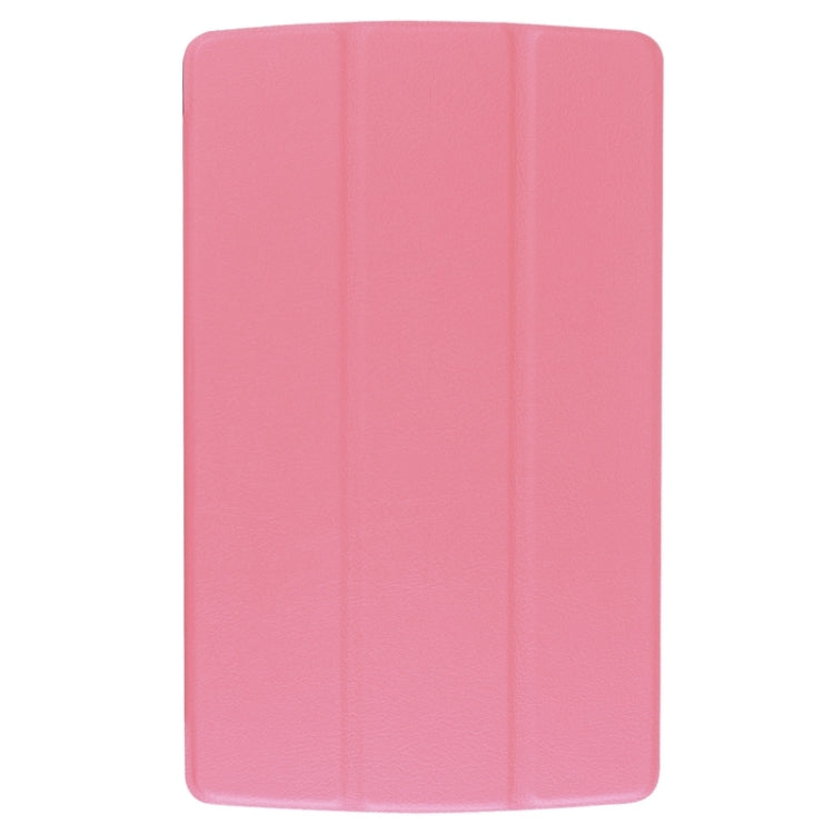 8.3 Inch Karst Texture Horizontal Flip Solid Color Leather Case with Three-Folding Holder for LG G Pad X8.3