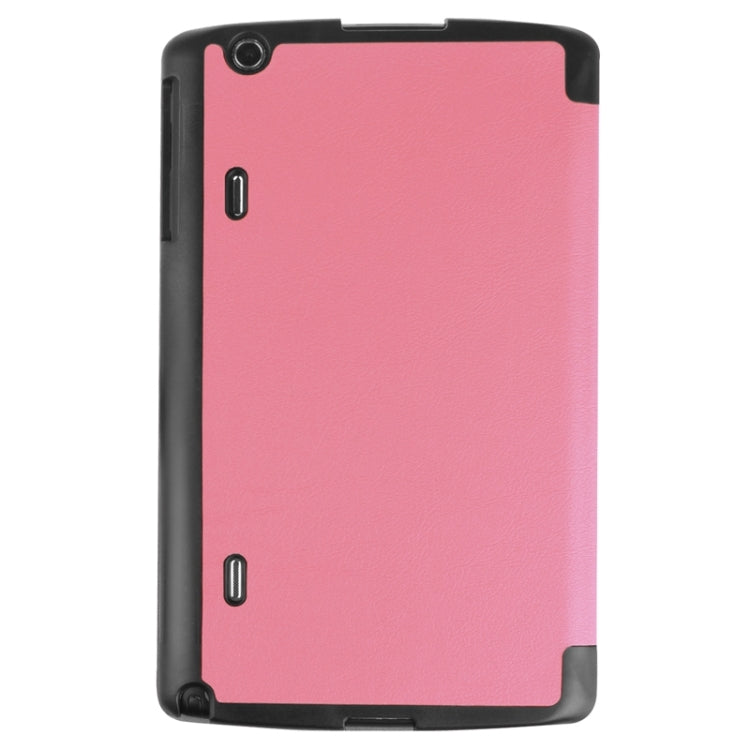 8.3 Inch Karst Texture Horizontal Flip Solid Color Leather Case with Three-Folding Holder for LG G Pad X8.3