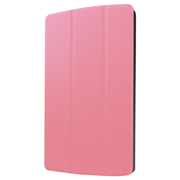 8.3 Inch Karst Texture Horizontal Flip Solid Color Leather Case with Three-Folding Holder for LG G Pad X8.3