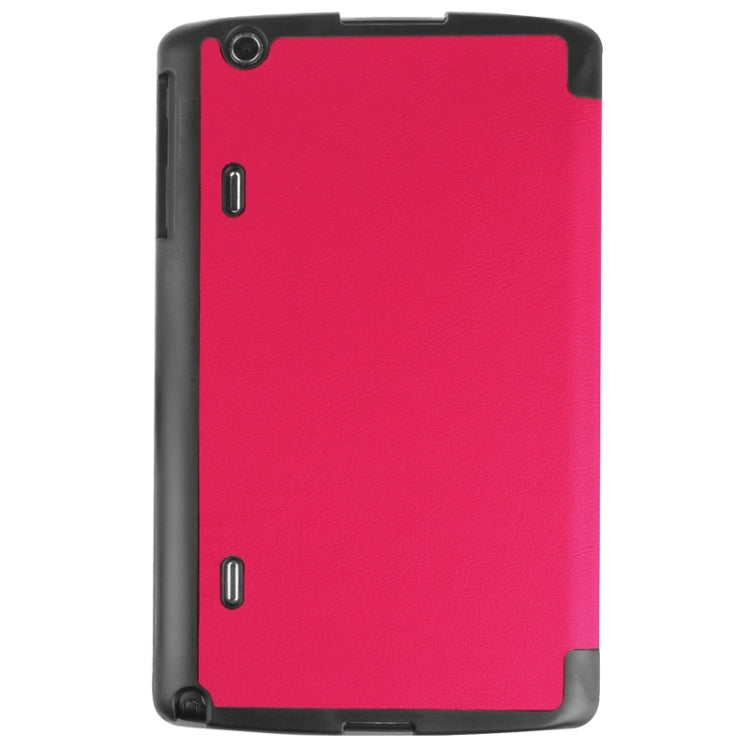 8.3 Inch Karst Texture Horizontal Flip Solid Color Leather Case with Three-Folding Holder for LG G Pad X8.3