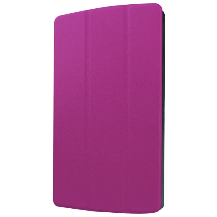 8.3 Inch Karst Texture Horizontal Flip Solid Color Leather Case with Three-Folding Holder for LG G Pad X8.3