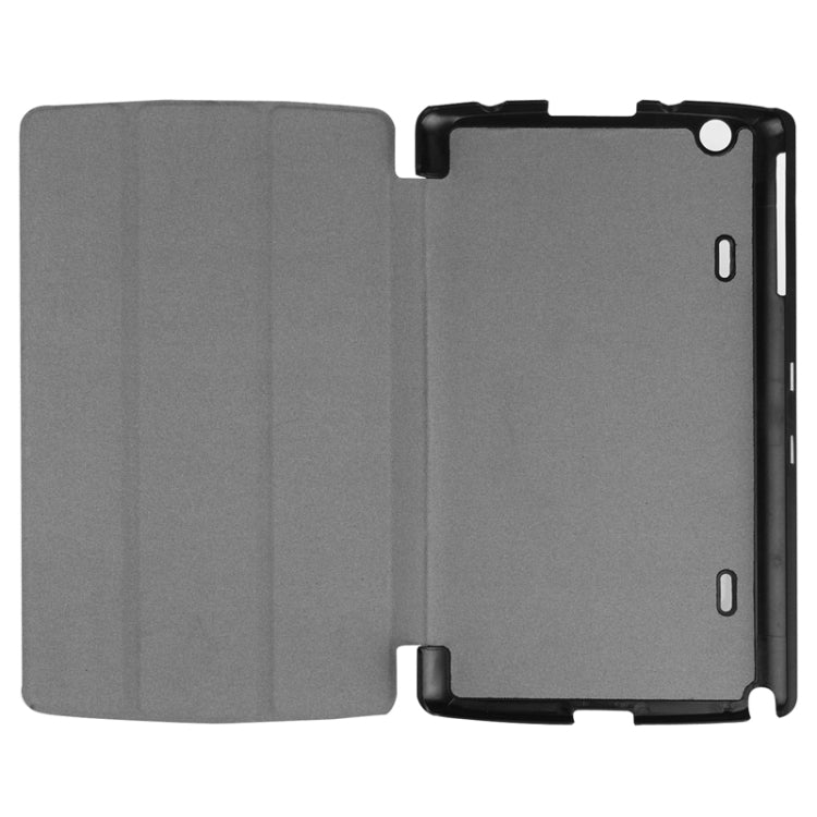 8.3 Inch Karst Texture Horizontal Flip Solid Color Leather Case with Three-Folding Holder for LG G Pad X8.3