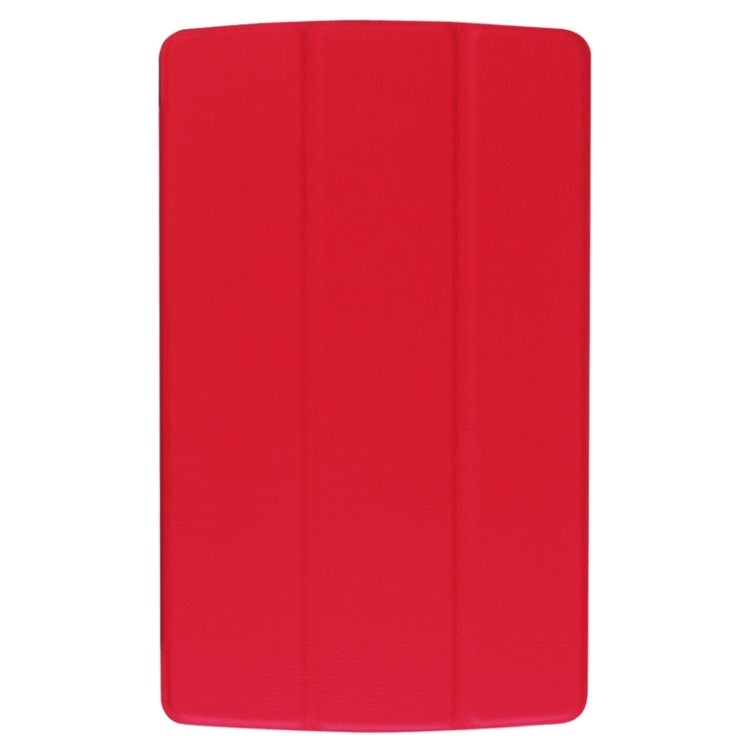 8.3 Inch Karst Texture Horizontal Flip Solid Color Leather Case with Three-Folding Holder for LG G Pad X8.3