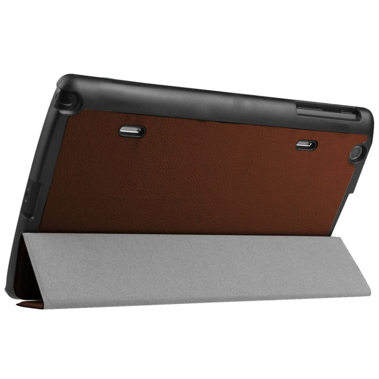 8.3 Inch Karst Texture Horizontal Flip Solid Color Leather Case with Three-Folding Holder for LG G Pad X8.3