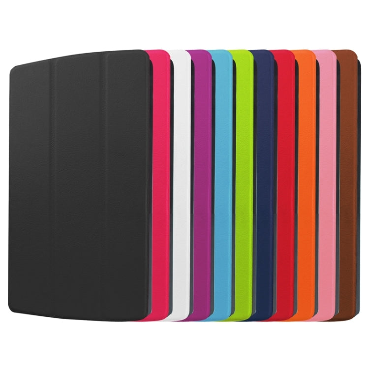 8.3 Inch Karst Texture Horizontal Flip Solid Color Leather Case with Three-Folding Holder for LG G Pad X8.3