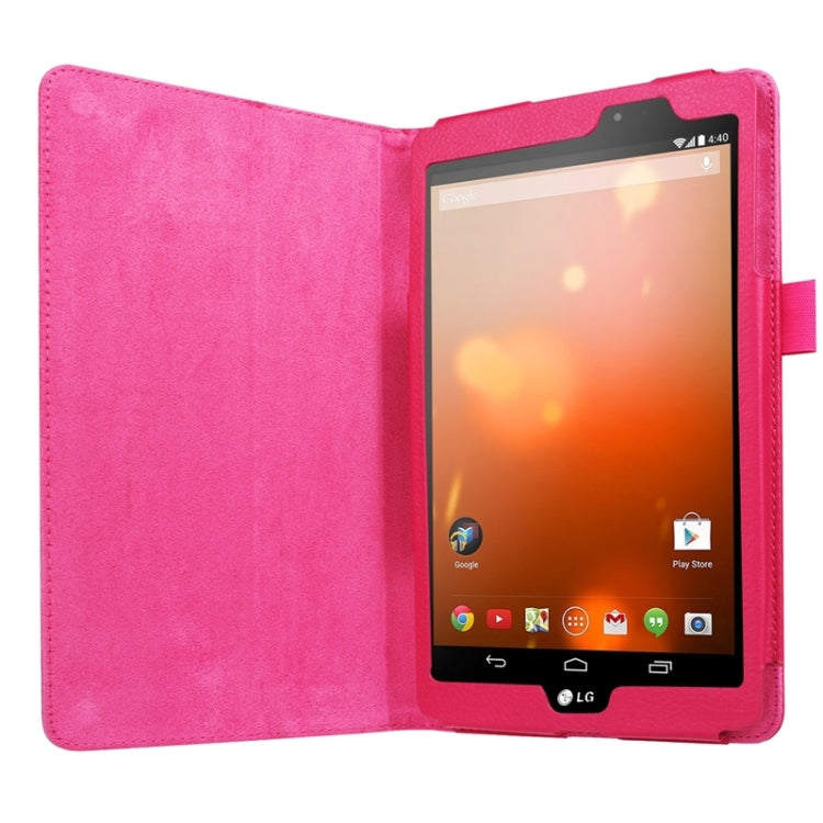8.3 Inch Litchi Texture Horizontal Flip Solid Color Leather Case with Holder for LG G Pad X8.3