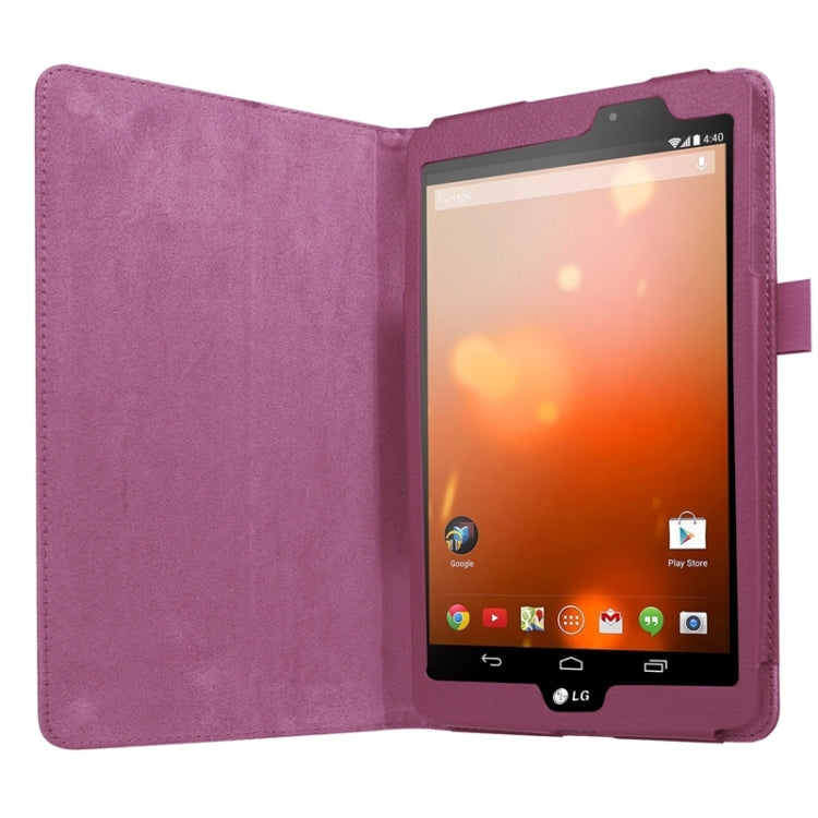 8.3 Inch Litchi Texture Horizontal Flip Solid Color Leather Case with Holder for LG G Pad X8.3