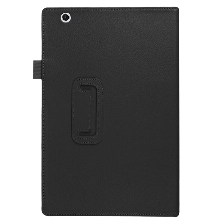 Litchi Texture Horizontal Flip Solid Color Leather Case with Holder for Sony Xperia Z4