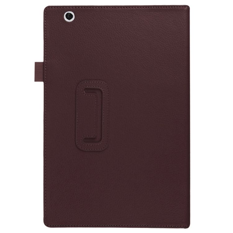 Litchi Texture Horizontal Flip Solid Color Leather Case with Holder for Sony Xperia Z4
